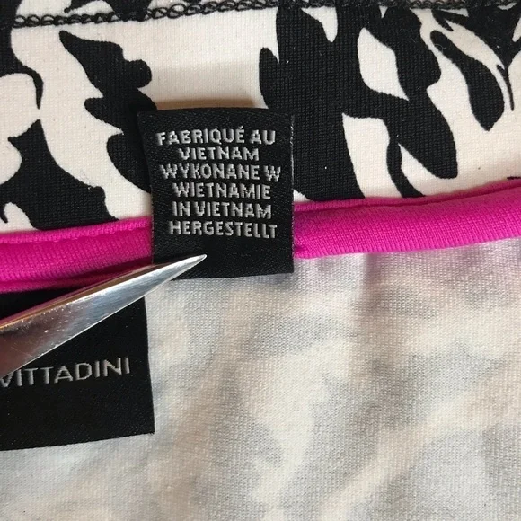 ADRIENNE VITTADINI XS Floral Black & White Box Pleat A-Line Swing Skater Skirt - Picture 11 of 13